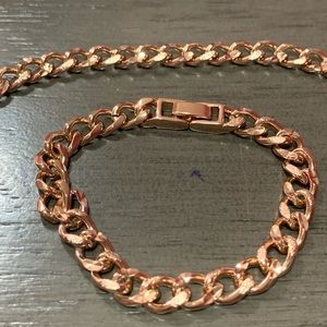 Rose gold chunky bracelet